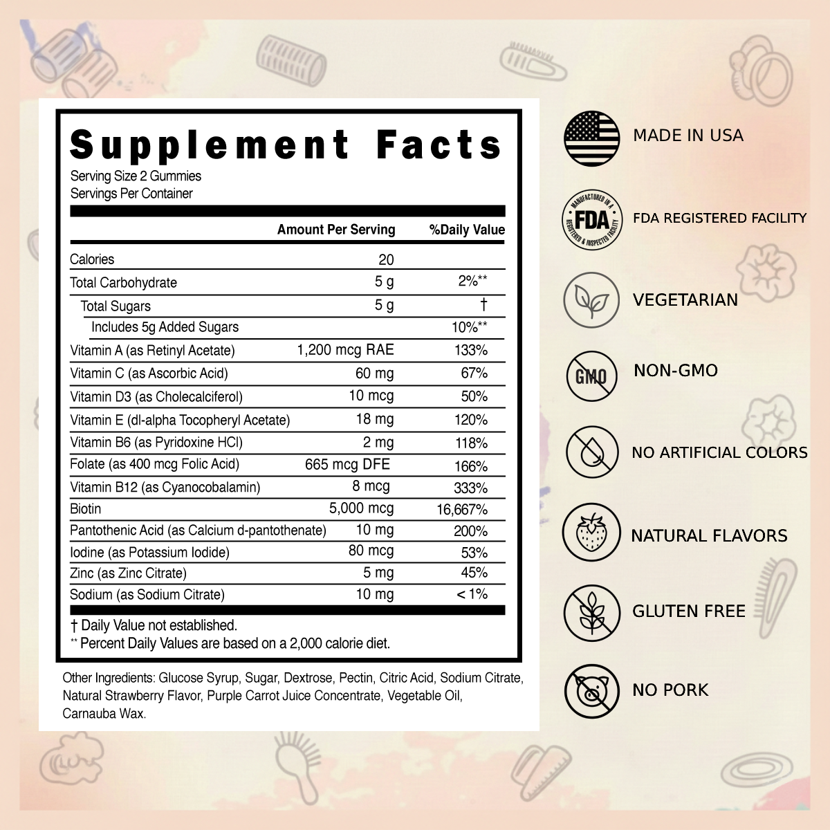 Everher Hair Vitamins Gummies - 1 Month